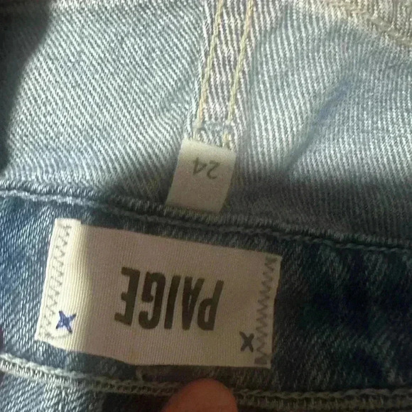 PAIGE Robbie Short High Rise Slim Bermuda Short Women Size 24 EUC - Picture 7 of 7